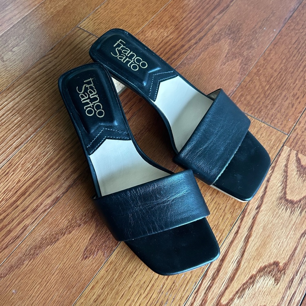 Franco Sarto Black Sandals Elegant Design